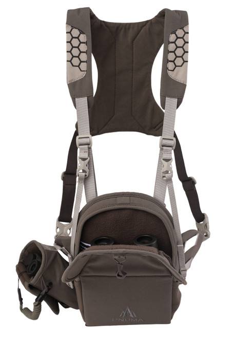 Pnuma Bino + Tech Harness, back view of the shoulder straps