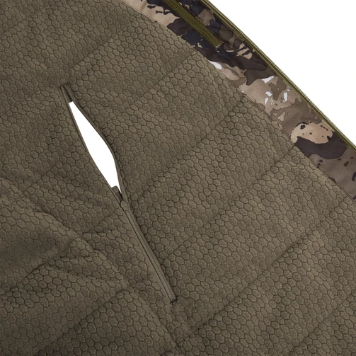 Close-up of the quilted insulated lining on the Pnuma Torrent Jacket