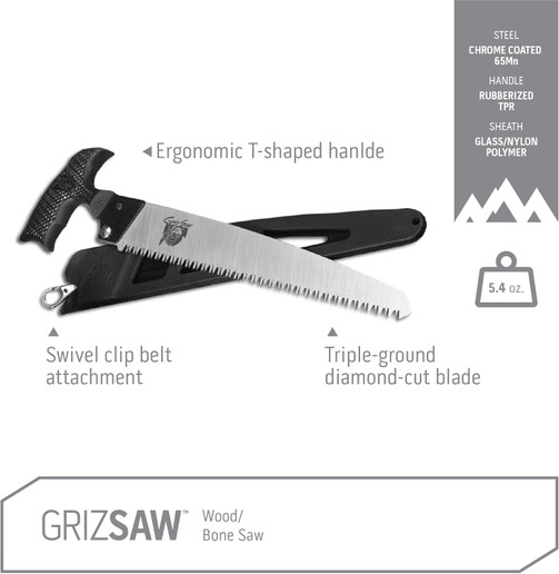 OUTDOOR EDGE CUTLERY GRIZSAW FIXED BLADE 8.0" SAW