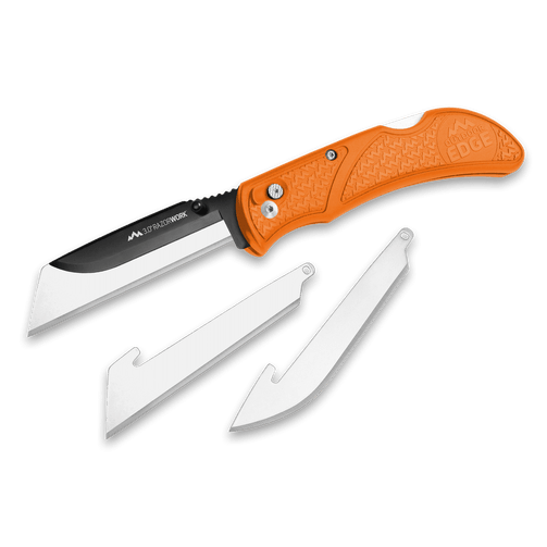 OUTDOOR EDGE CUTLERY RAZORWORK REPLACEABLE BLADE UTILITY KNIFE BLAZE ORANGE