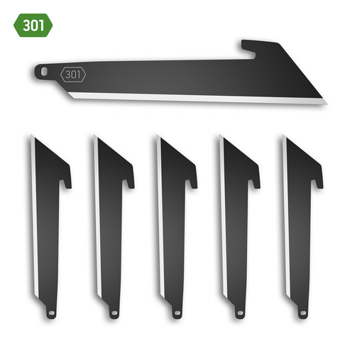 OUTDOOR EDGE CUTLERY 300 3.0" UTILITY REPLACEMENT BLADES 6 PACK BLACK-OXIDE