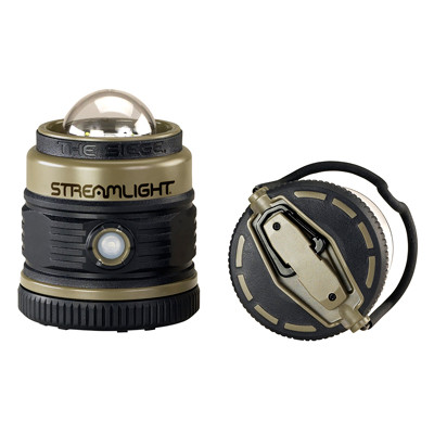 Streamlight The Siege lantern with the globe removed beside the base
