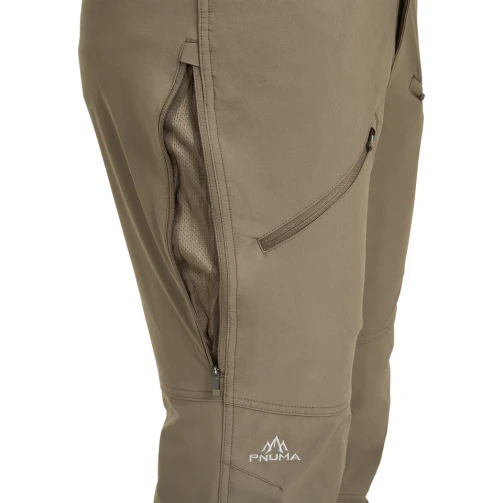 Close-up of the thigh zip pocket on the Pnuma Prevail Pant