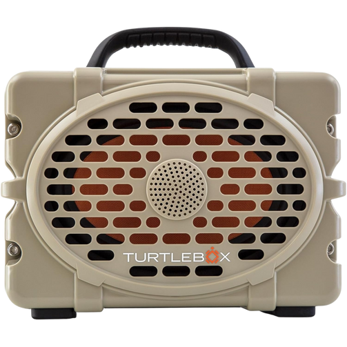 Front view of Turtlebox Gen 3 Speaker in tan with white background