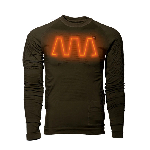 HEATED CORE HEATED LONG SLEEVE SHIRT WITH BATTERY POWERBANK