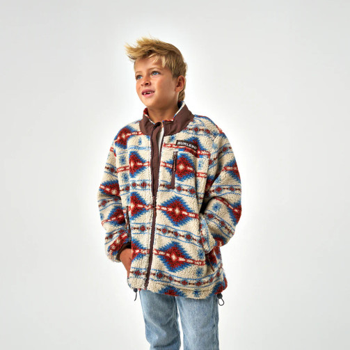 BURLEBO YOUTH ARIZONA AZTEC MOUNTAIN SHERPA JACKET