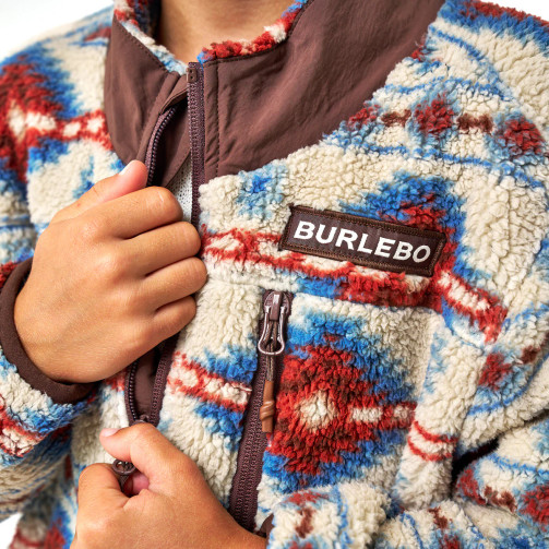 BURLEBO YOUTH ARIZONA AZTEC MOUNTAIN SHERPA JACKET