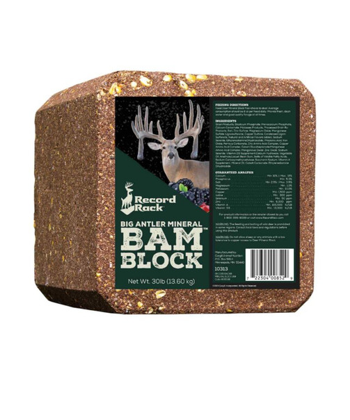 RECORD RACK BIG ANTLER MINERAL BAM BLOCK 30LB