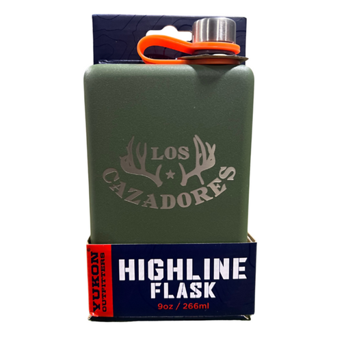 LOS CAZADORES ENGRAVED YUKON 9 OZ FLASK