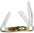 CASE MEDIUM STOCKMAN FOLDING KNIFE WITH PEACH SEED JIG AMBER BONE HANDLE