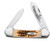 CASE CANOE FOLDING KNIFE WITH PEACH SEED JIG AMBER BONE HANDLE