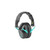 WALKER'S LOW PROFILE PASSIVE EAR MUFF BLACK AND TURQUOISE