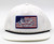 LOS CAZADORES AMERICAN FLAG ROPE CAP WHITE