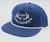 Los Cazadores Original Horns Logo Rope Cap Variant Color Navy and White. Angled Front View
