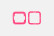 Turtlebox Ranger bumper set in hot pink, top and bottom bumpers