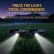 Two LuxPro headlamps glowing side by side in a grassy field at dusk