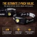 Two LuxPro headlamps on a wood surface highlighting the 2-pack value bundle