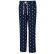 Local Boy pajama pants in navy with a dog and moon print, front view