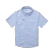Front view of The Head Honcho Poncho Youth Western Short Sleeve Shirt in blue micro-check.