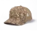 Poncho Outdoors The Game Hat 6-panel mesh-back trucker cap in camo, front view on white background