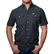 Man wearing the Ferrell CORE men's short sleeve pearl snap shirt in Grey, front view