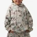 Child wearing the Burlebo youth vintage washed hoodie in mallard mayhem camo, front view