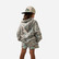 Back view of the Burlebo youth vintage washed hoodie in mallard mayhem camo