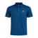 Pnuma VexaTech Performance Polo in Gulf blue, front view