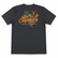 Back view of the Los Cazadores 40 Years Short Sleeve Tee in charcoal heather featuring the vintage Los Cazadores Hunting Headquarters 40 Years graphic on a white background.