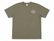 Front view of the Los Cazadores Special Edition 40th Year Badge Short Sleeve Tee in olive heather featuring the Los Cazadores logo on the left chest on a white background.