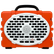 Front of orange Turtlebox Original Gen 3 speaker