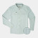 Poncho The Original long sleeve performance fishing shirt in The Topwater, a pale mint micro-check, front view with fabric swatch