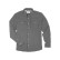 Poncho Western pearl snap long sleeve performance shirt in The Goodnight, a charcoal micro pattern, front view