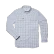 Poncho Outdoors The Cody long-sleeve western pearl snap shirt in White and Blue Plaid Plaid, front view on white background
