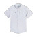 Poncho Western pearl snap short sleeve performance shirt in The Del Rio, solid white, front view