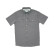 Poncho Western pearl snap short sleeve performance shirt in The Cabrito, a grey micro print, front view