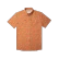 Poncho Outdoors The Bisbee short-sleeve western pearl snap shirt in Orange Retro Diamond Print front view on white background