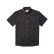 Poncho Outdoors The John Coffee short-sleeve western pearl snap shirt in Black Floral Print front view on white background