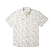 Poncho Outdoors The Diamond Back short-sleeve western pearl snap shirt in Cream Retro Diamond Print, front view on white background