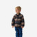 Toddler wearing the Burlebo youth mountain fleece sherpa jacket in wave on wave, full-length view