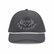 Front view of the Los Cazadores slate grey rope cap with white rope detail and horn logo embroidery on a clean white background.