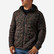 Burlebo puffer jacket in bendita camo, front view on model