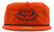 Los Cazadores Original Horns Logo Rope Cap Variant Color Orange and Black. Front View.