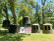 Lineup of Phantom Dome Blinds in different camo finishes on display outdoors