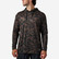 Burlebo performance hoodie in bendita camo, front view on model