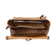 ALLEN & ALLEN CO. RIVAL DOUBLE COMPARTMENT SHELL BAG TAN