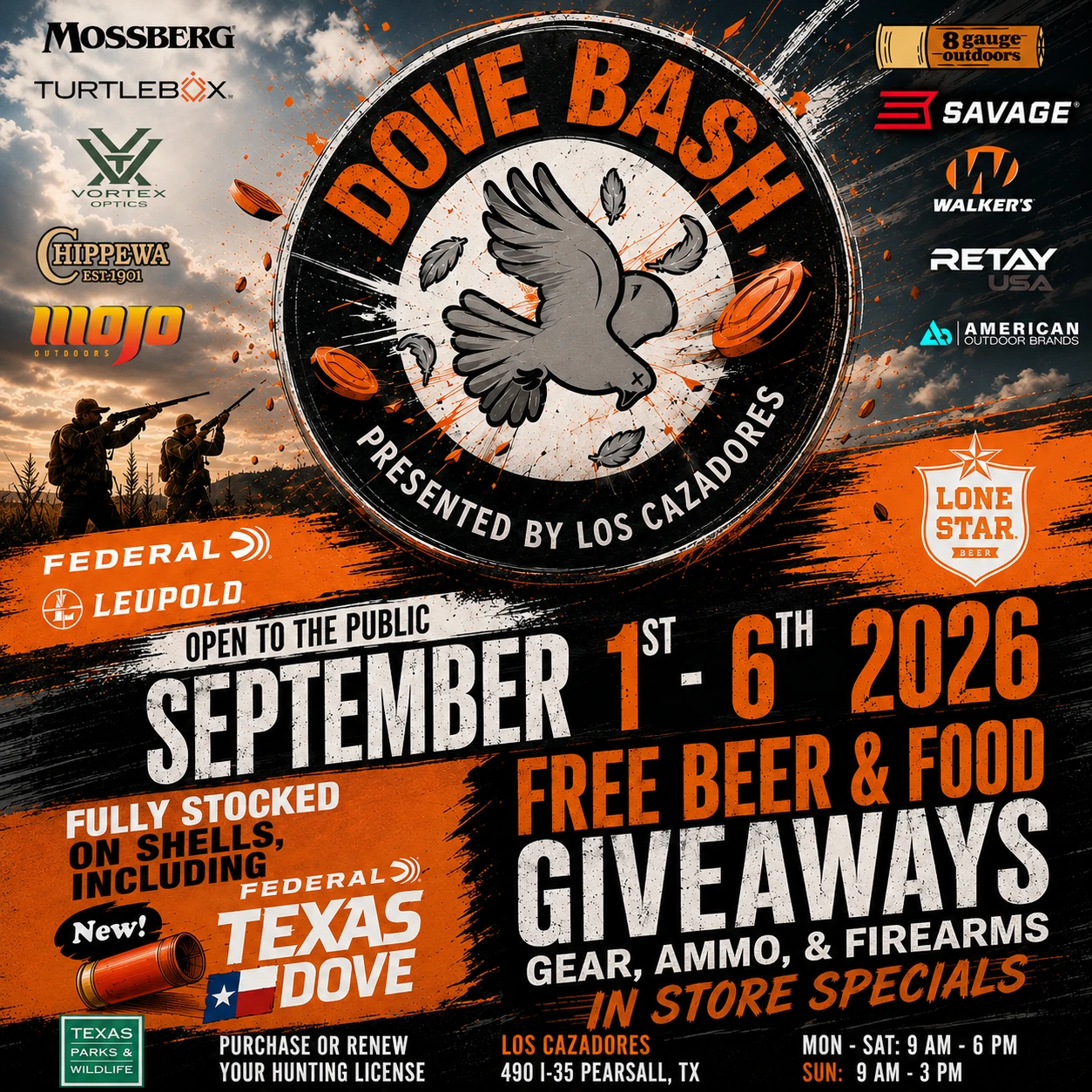 Dove Bash 2026 | Pearsall, TX Dove Season Event