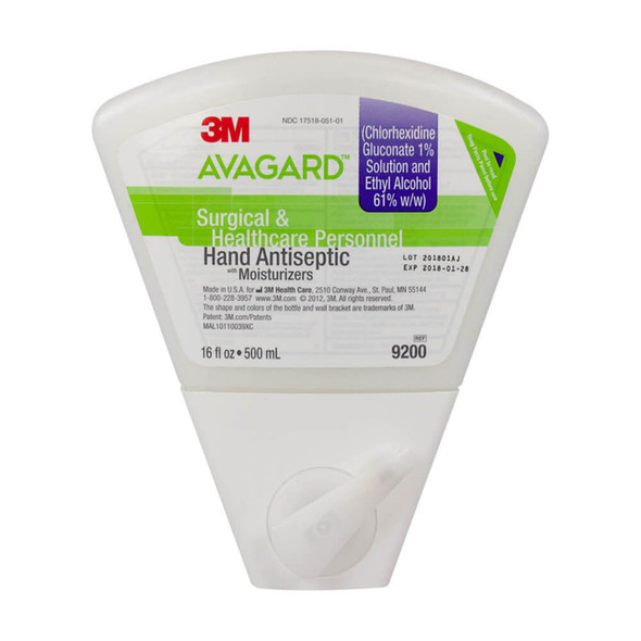 3M Avagard Surgical Scrub Dispenser Refill Bottle, 1% Chlorhexidine Gluconate, 61% Ethyl Alcohol