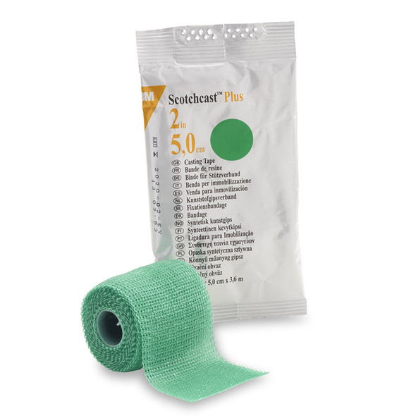 3M™ Scotchcast™ Plus Cast Tape, Green, 2 Inch x 12 Foot