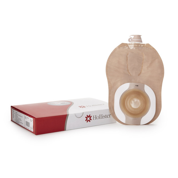 CeraPlus™ One-Piece Drainable Beige Urostomy Pouch, 9 Inch Length, 1 Inch Stoma